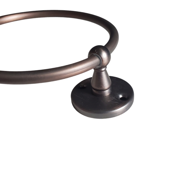NEW Elegant Home Classic Towel Ring For Bathroom Wall Metal Oil Rubbed Bronze - Picture 5 of 9